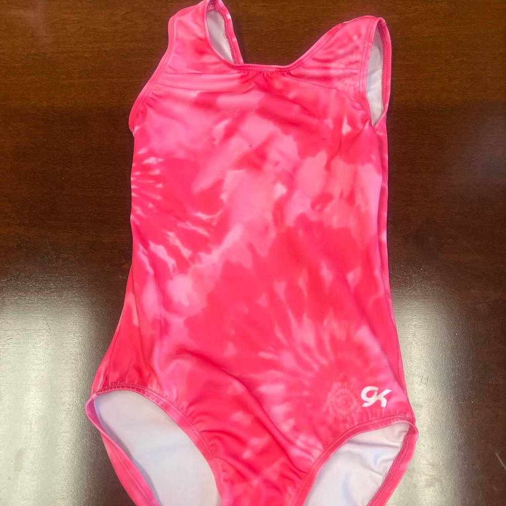 GK Leotard in Pink Tie-Dye